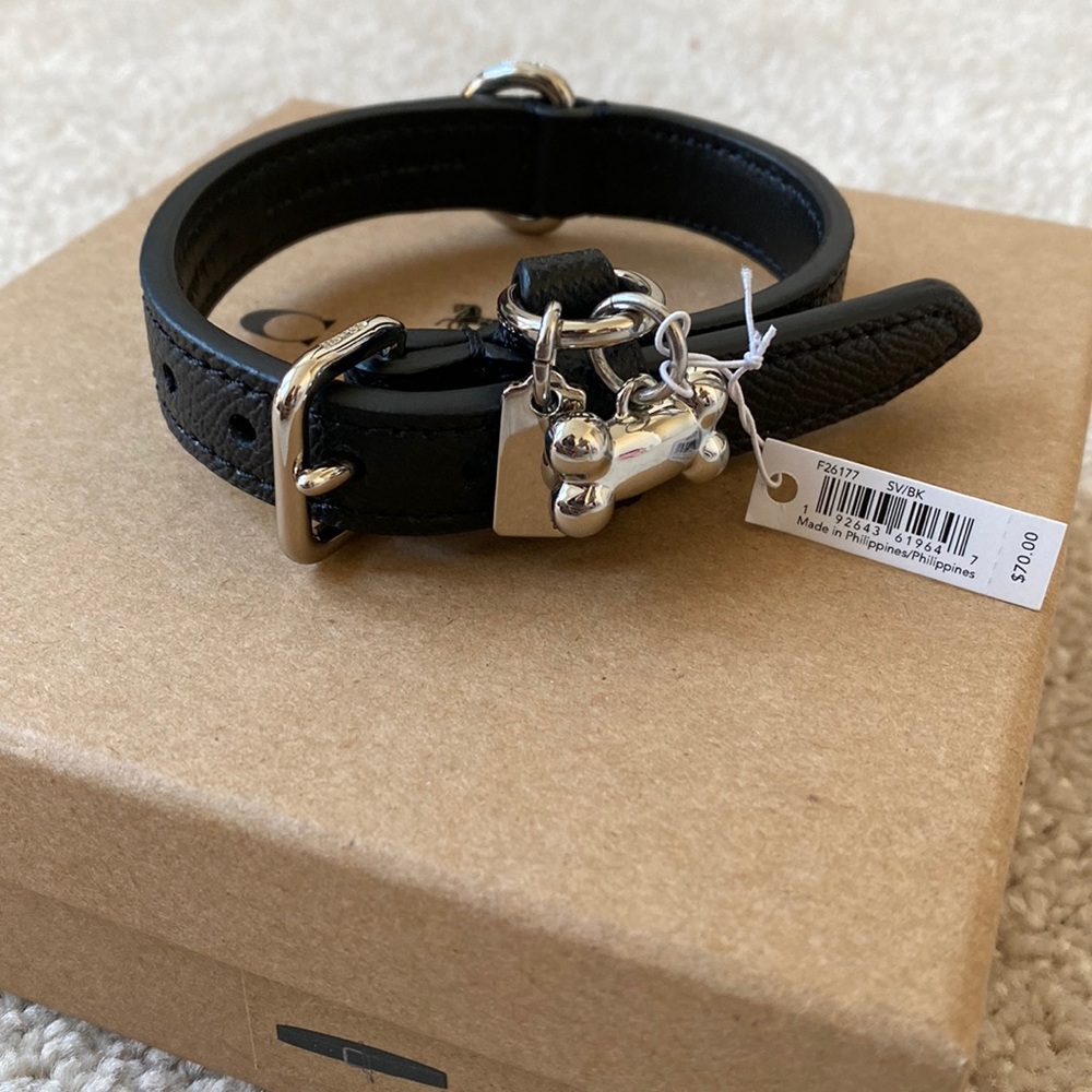 Small black Leather Pet Collar